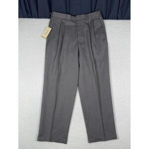 NEW LEVI'S SLATES Original Fit Pleated Cuffed Trouser Pants Gray Wool -  34x29